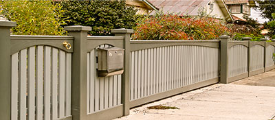 Picket and handrail fence banner